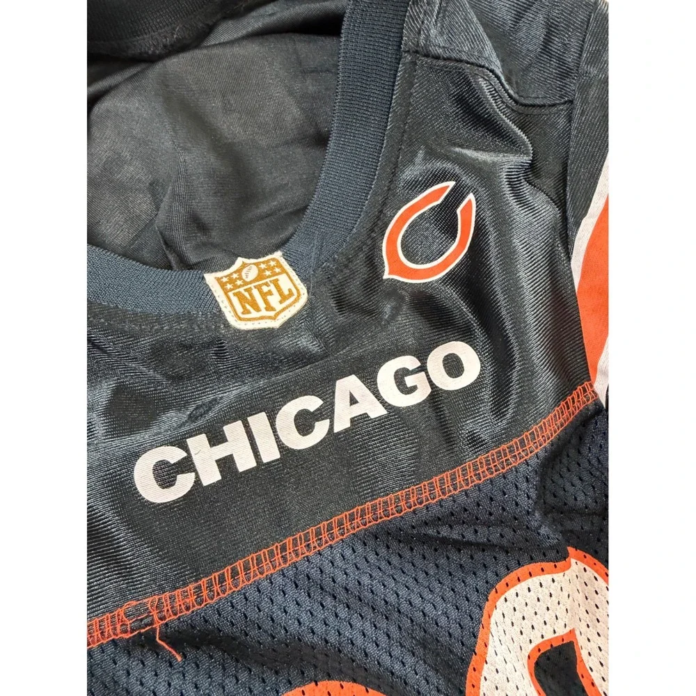 NFL Chicago Bears Dog Jersey Navy Blue Orange Mesh Pet Shirt Size Large 00